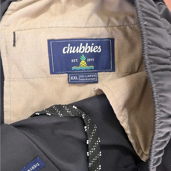 Chubbies Black Flat Front Men's Shorts - Picture 2 of 4